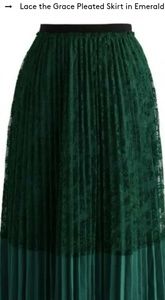 Midi pleated skirt
